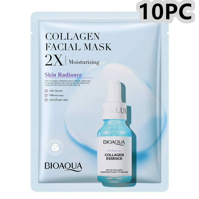 Masque Visage en Tissu – Collagène, Acide Hyaluronique & Vitamine C