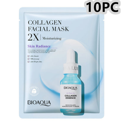 Masque Visage en Tissu – Collagène, Acide Hyaluronique & Vitamine C